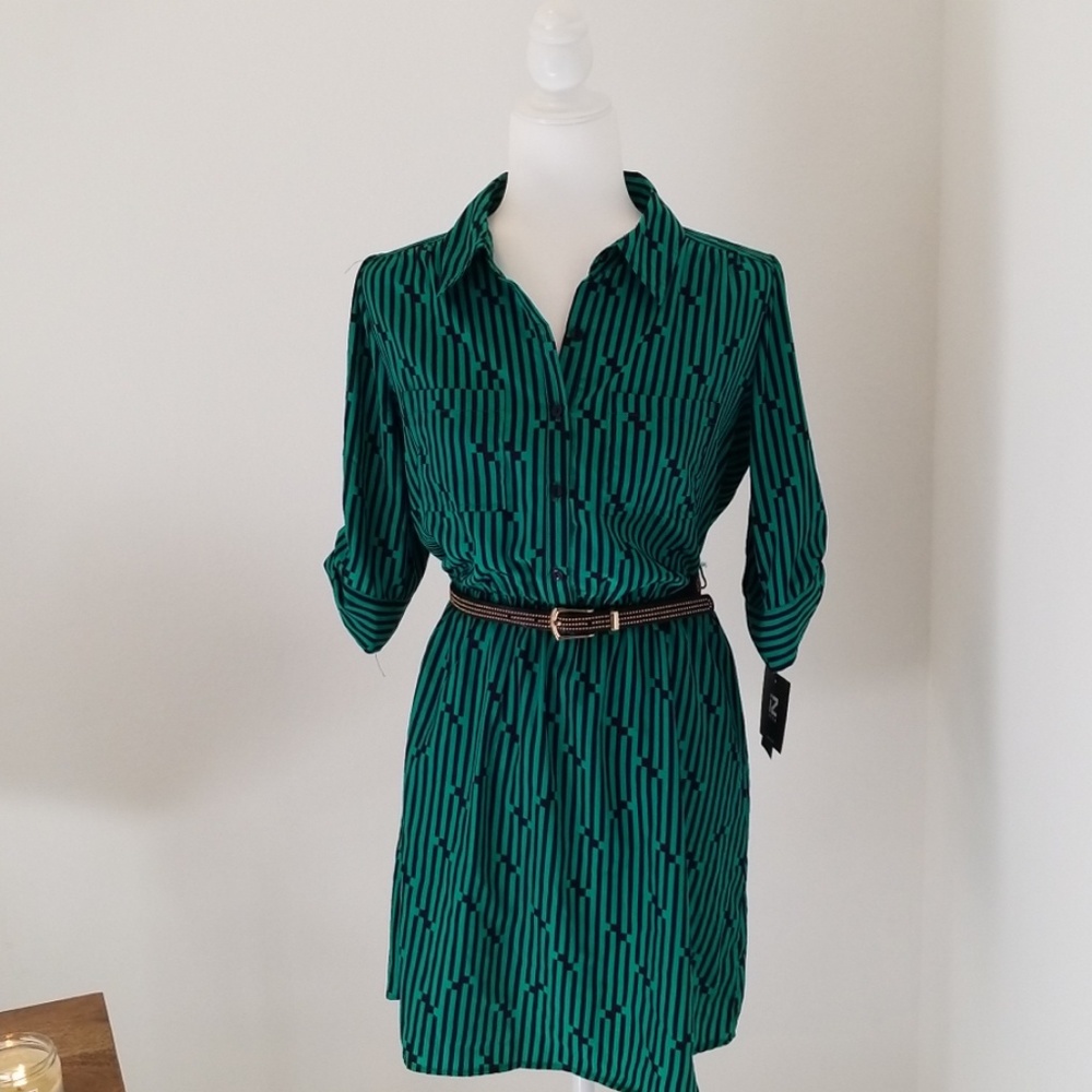 IZ Byer Green/Black Dress NWT Size Small